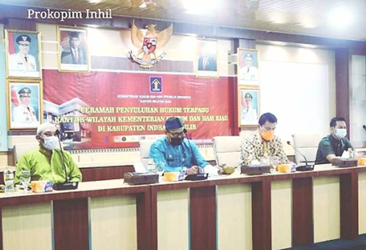 Kanwil Kemenkum dan HAM Riau Bersama Pemkab Inhil Taja Penyuluhan Hukum Terpadu 