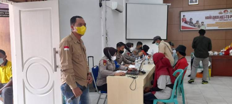 Gandeng IWO, Polres Inhil Kembali Gelar Vaksinasi Massal