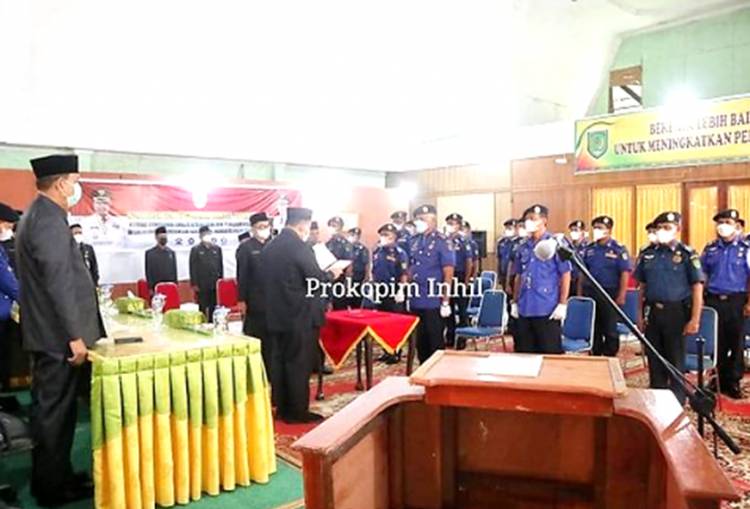 Bupati Inhil Diwakili Sekda Melantik 21 Pejabat Fungsional Analis Damkar Pemkab Inhil