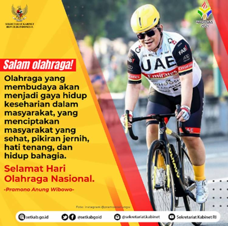Selamat Hari Olahraga Nasional 2021: Melalui Olahraga Wujudkan Indonesia Maju