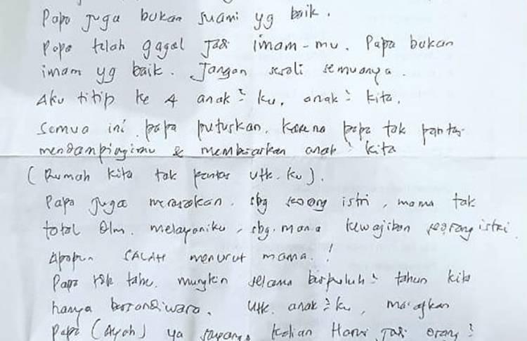 Viral Suami yang Berprofesi Anggota TNI Bunuh Diri Terekam Warga, Tinggalkan Surat untuk Istri