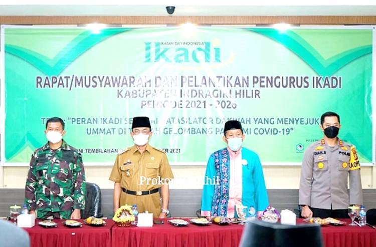 Bupati Inhil Drs. HM. Wardan MP Hadiri Pelantikan Pengurus IKADI Periode 2021-2026