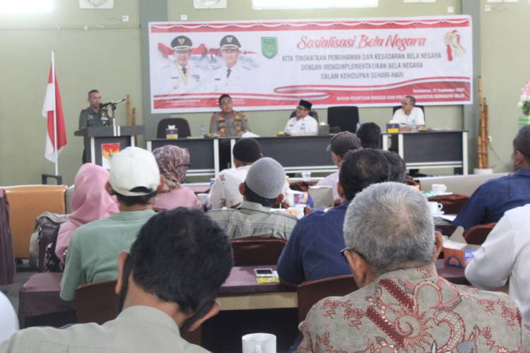Dandim 0314/Inhil Berikan Materi Bela Negara kepada Ketua RT dari Dua Wilayah di Tembilahan
