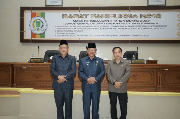 Pemerintah Daerah dan DPRD Kabupaten Inhil Setujui Perubahan APBD TA 2022