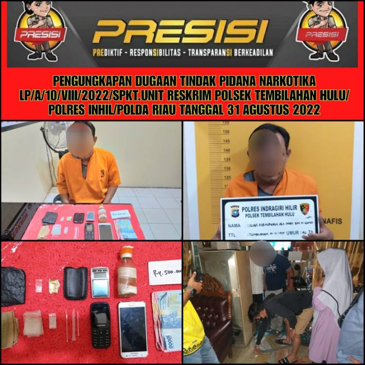 Polres Inhil Kembali Berhasil Menangkap Seorang Penjual Sabu di Tembilahan
