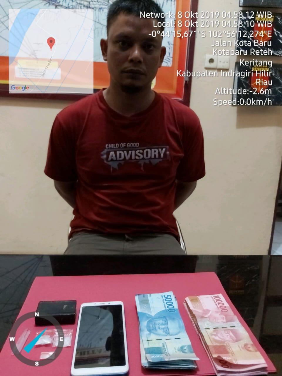 Dapat Informasi Dari Masyarakat,Unit ResKrim Polsek Keritang Membekuk Seorang Laki laki,Karena Kepemilikan Ini