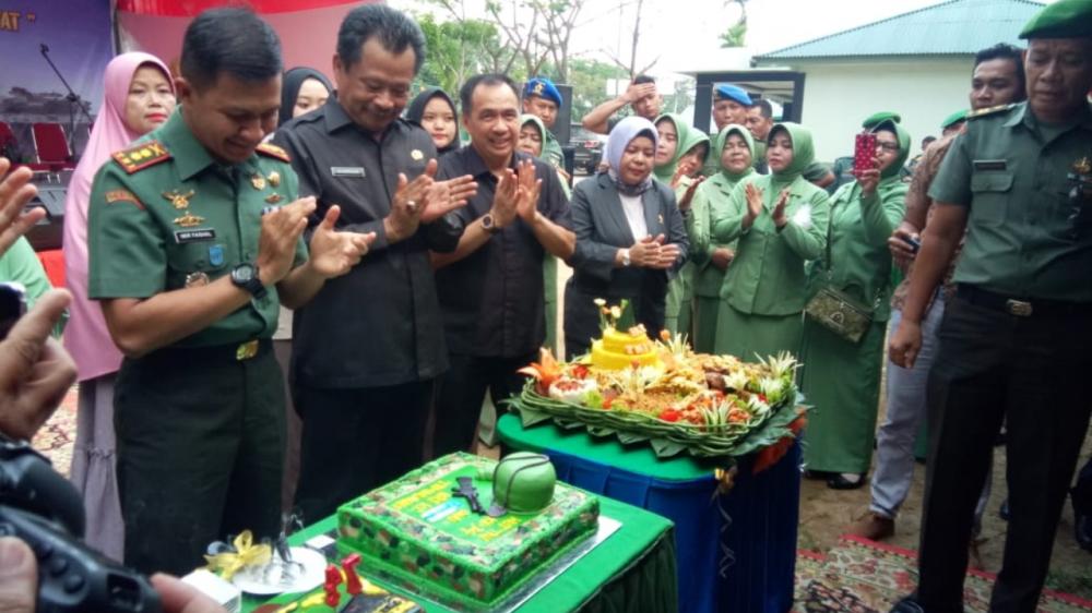 Ulang Tanun TNI ke 74,KODIM 0314/Inhil Menggelar Doa dan Syukuran Bersama