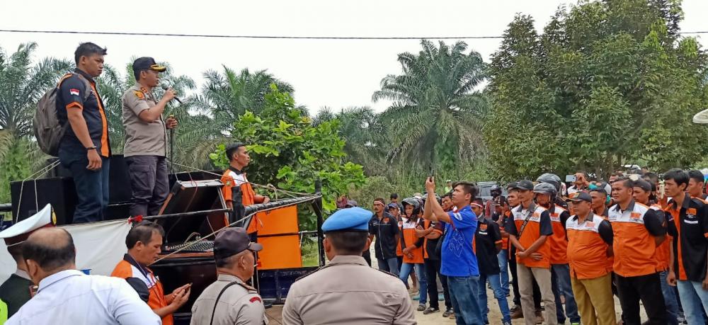 Kapolres Beri Arahan Anggota KSBSI Kampar yang akan Unjukrasa ke Kantor Gubernur Riau