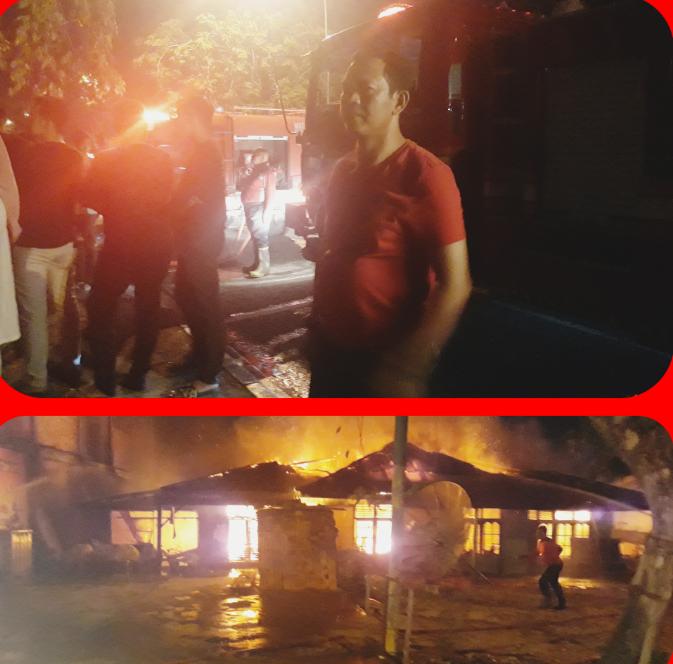 Kapolres Kampar Turun Langsung Melihat Musibah Kebakaran Bersama Panwas Kbo sat Intelkam