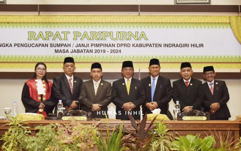 Hadiri Rapat Paripurna Sumpah Janji Ketua DPRD Inhil Periode 2019-2024, HM Wardan ;Semoga  Semakin Kukuh Dalam Mengemban Aspirasi Rakyat
