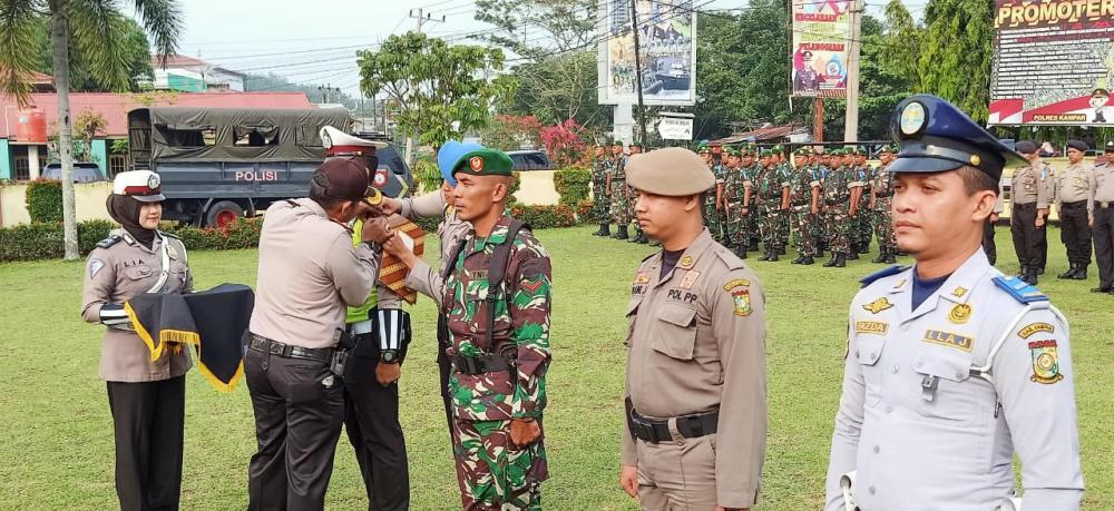 Waka Polres Pimpin Apel Gelar Pasukan Operasi Zebra Muara Takus 2019 Polres Kampar