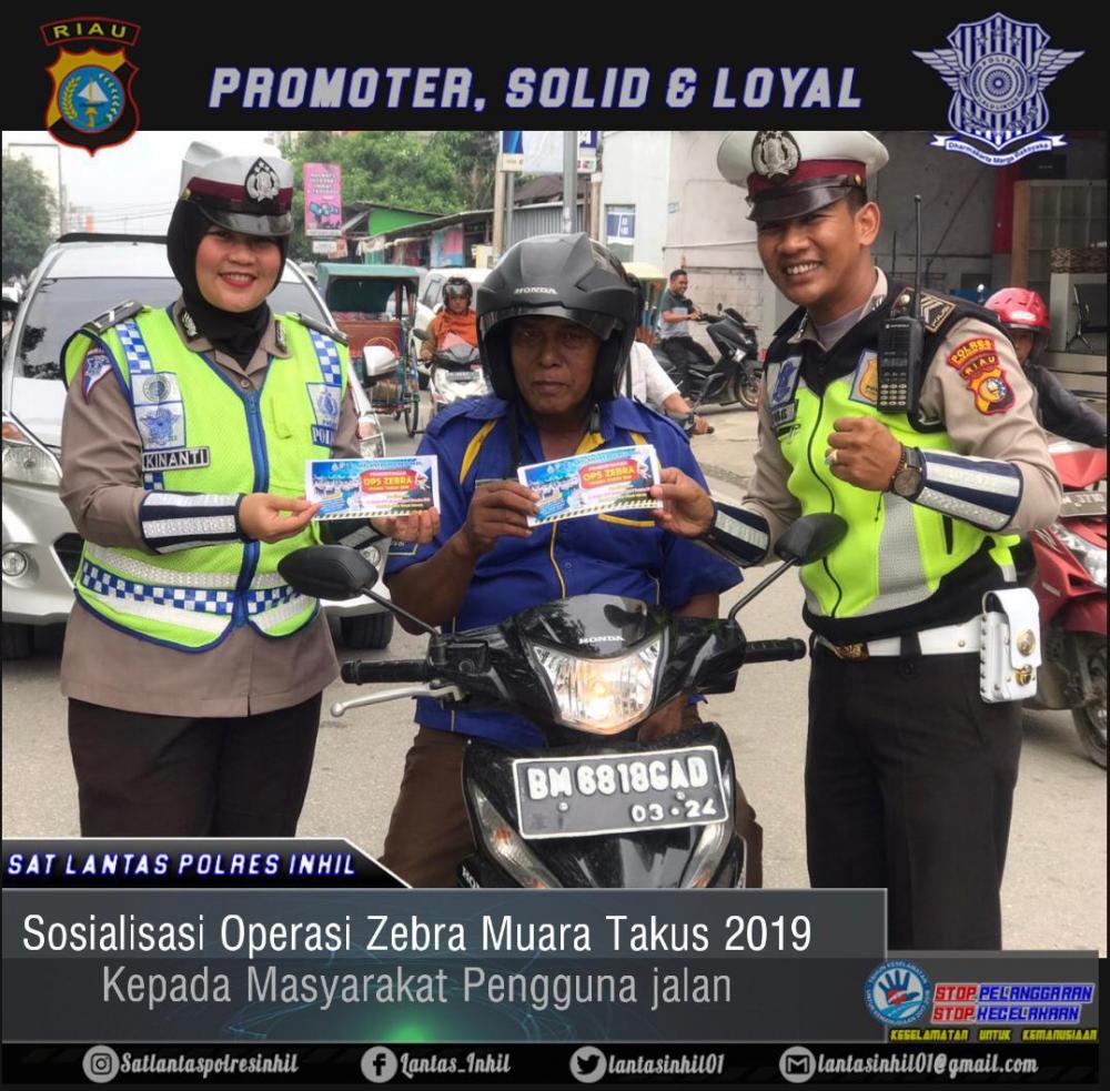 Polres Inhil Himbau Masyarakat  Indragiri Hilir Mari Bersama Sama Mendukung Operasi Zebra Muara Takus di Wilayah Kita 