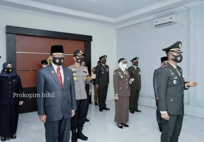 HM Wardan Ikuti HUT TNI Ke 75 Di Makodim 0314/Inhil