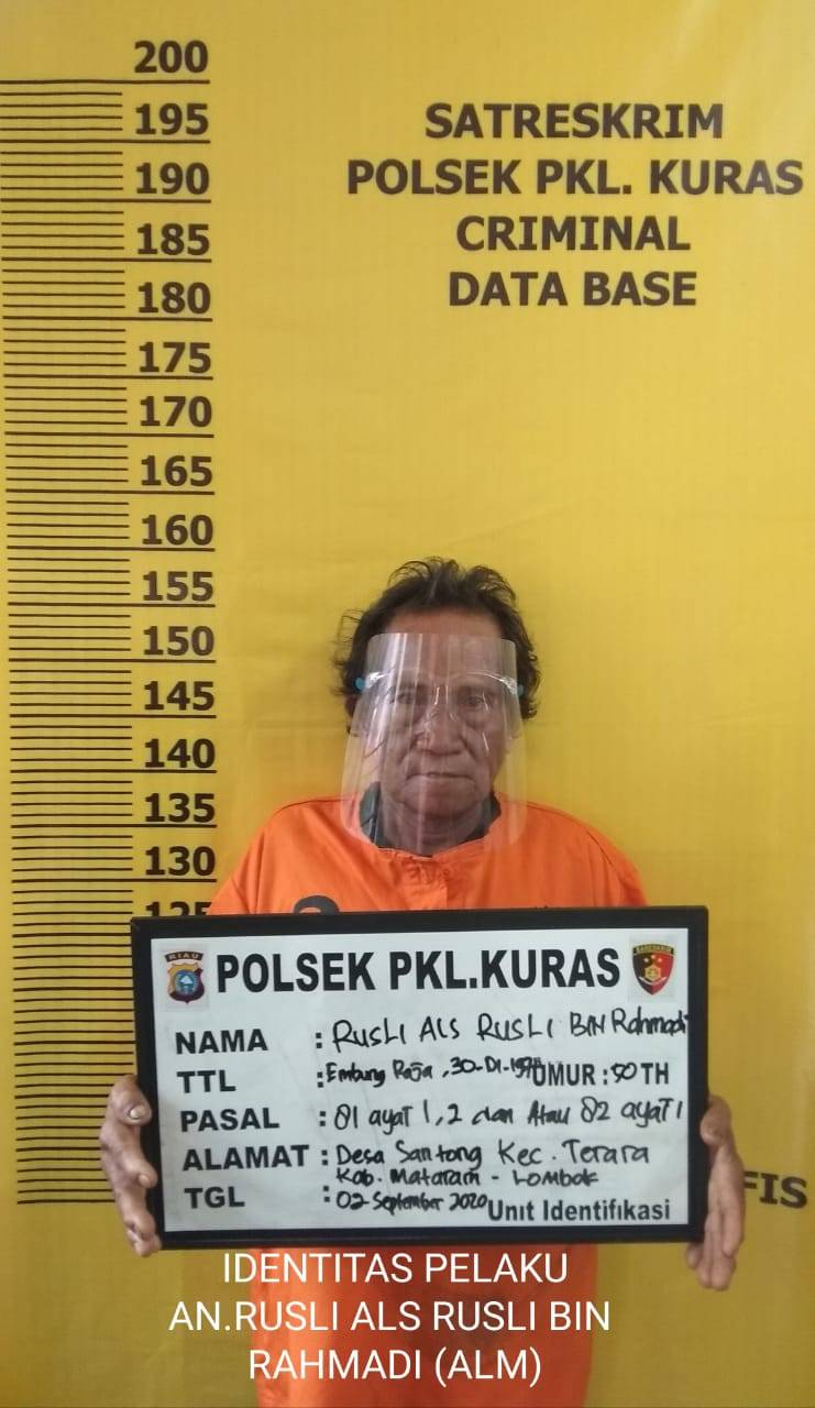Pelaku Pencabulan Terhadap Anak di Bawah Umur di Tahan Polsek Pangkalan Kuras