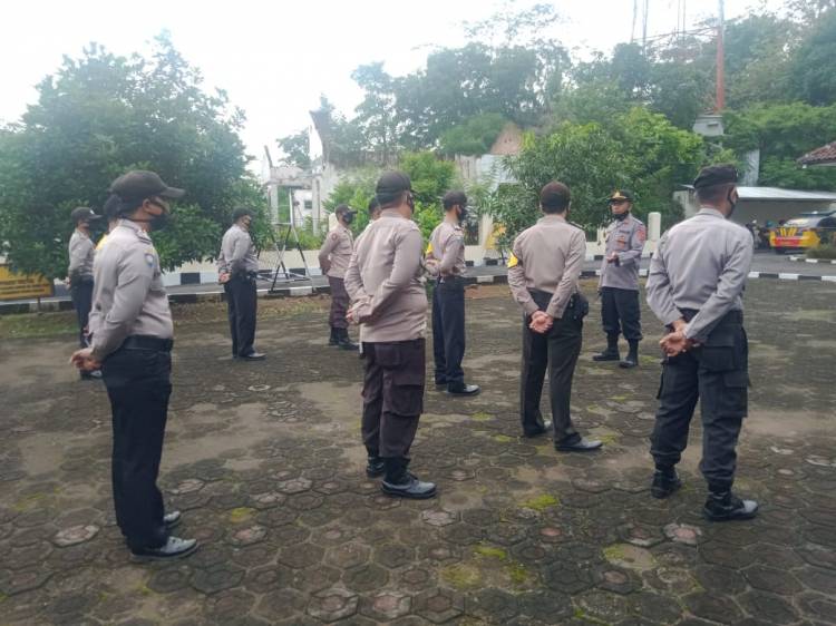 Kepala Kepolisian Sektor Pataruman IPTU Achmad Daryatno, S.IP., MM. Pimpin Apel Pagi