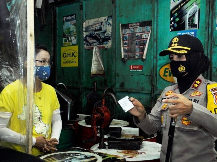 Kapolres Banjar Patroli Jalan Kaki Menyusuri Jalan Letjen Suwarto, Imbau Warga Patuhi  3M + 1T