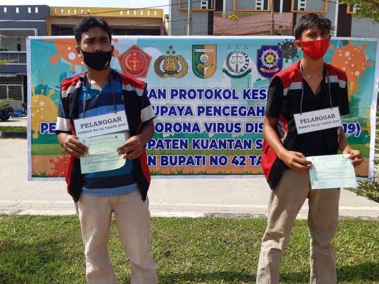 Personel Ops. Pemburu Teking Covid-19 Polres Kuansing tetap Semangat dalam Bertugas