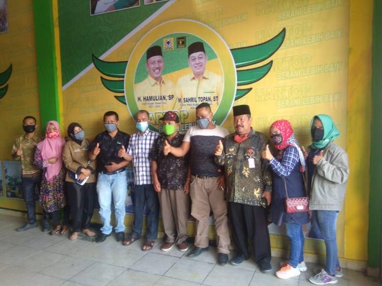 Ketua PD IWO Rohul  Kunjungi  Kantor Koalisi Rokan Hulu Baik-Hartop