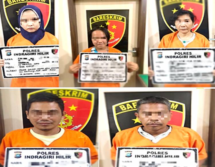 Tiga Wanita dan Dua Pria Diamankan Satreskrim Polres Inhil Terkait TP Pejudian Jenis Togel