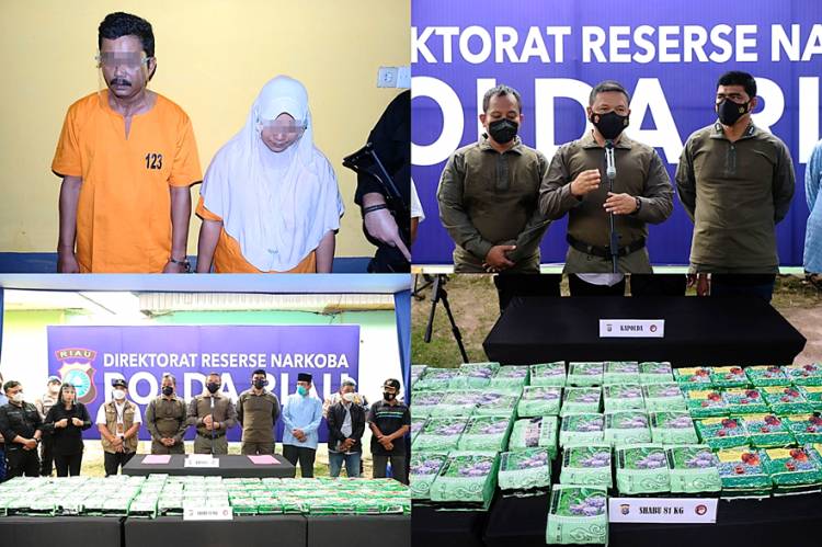 Polda Riau Sukses Ringkus Sindikat Sabu Internasional, 81 Kg Sabu Disita dan Satu Wanita Diamankan