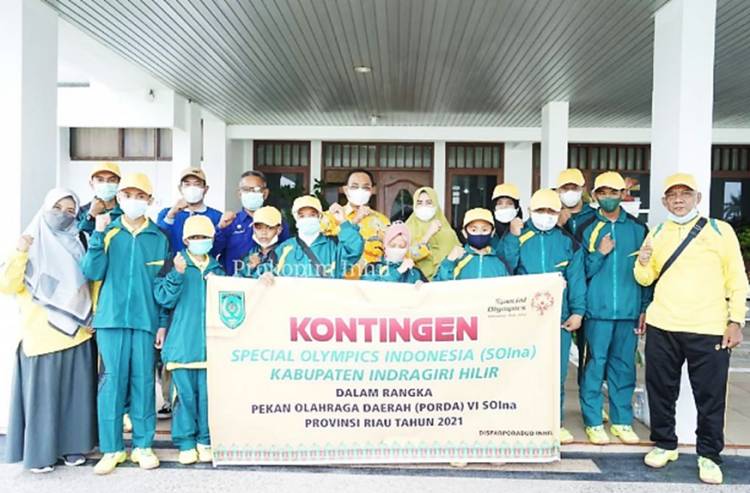 Diiringi Doa, Bupati Inhil HM.Wardan Lepas 8 Orang Atlet SOIna Inhil Ikuti Porda VI Riau Tahun 2021