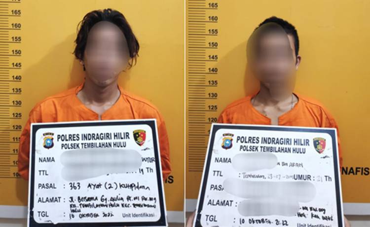 3 Jam Usai Beraksi, Tim Reskrim Polsek Tembilahan Hulu Berhasil Membekuk 2 Pelaku Curat 