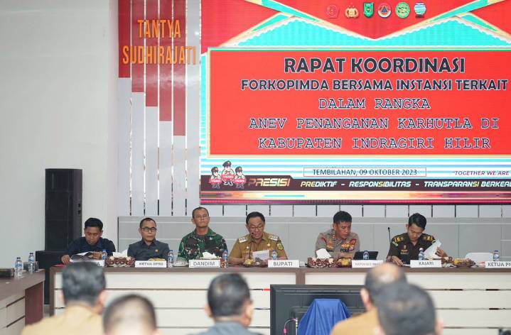 Bupati Inhil HM WARDAN Ajak Seluruh Masyarakat dan Instansi Terkait Berkolaborasi Tangani Karlahut 