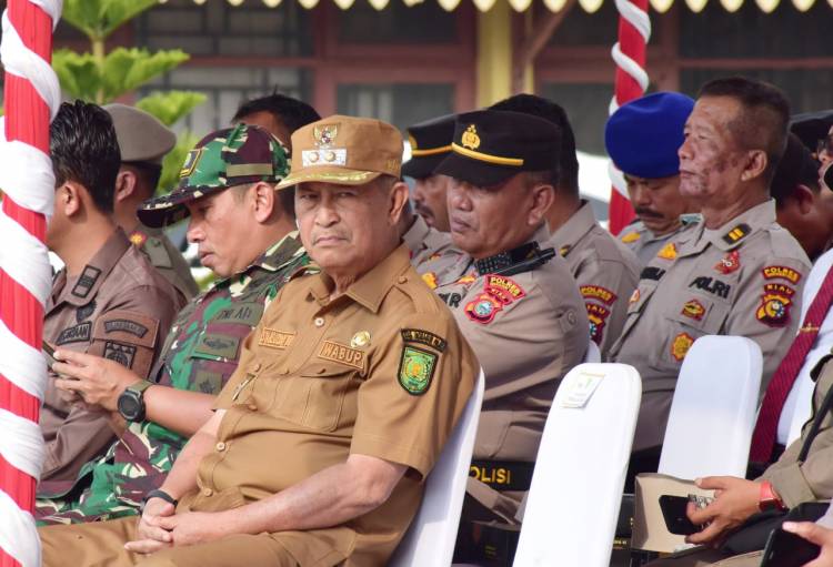 Wabup inhil Ikuti Apel Gelar Pasukan Ops Mantap Brata Lancang Kuning
