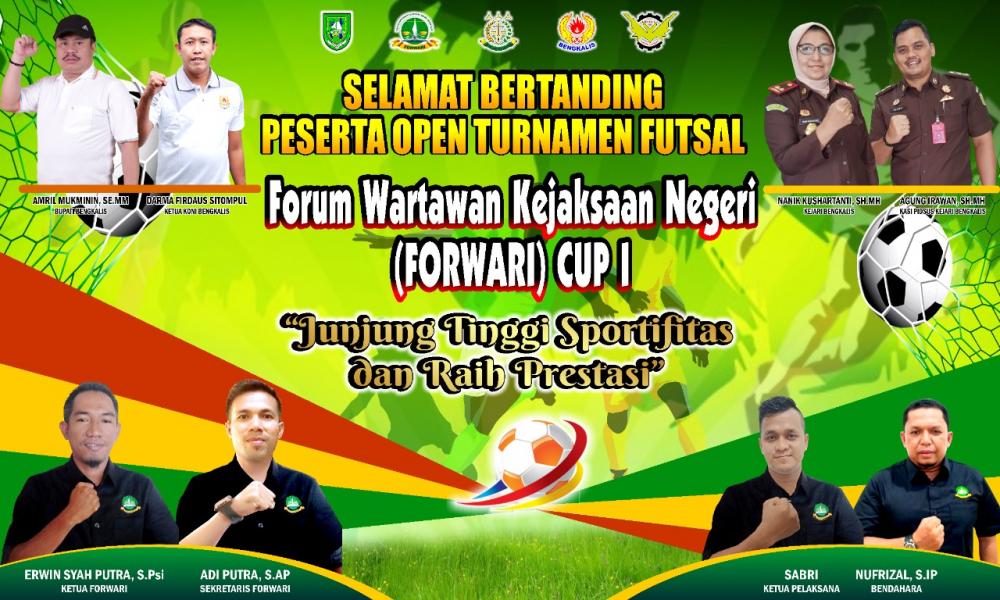 Malam Ini di GOR Perkasa Alam, Open Turnamen Futsal Forwari Cup I Resmi Dibuka  