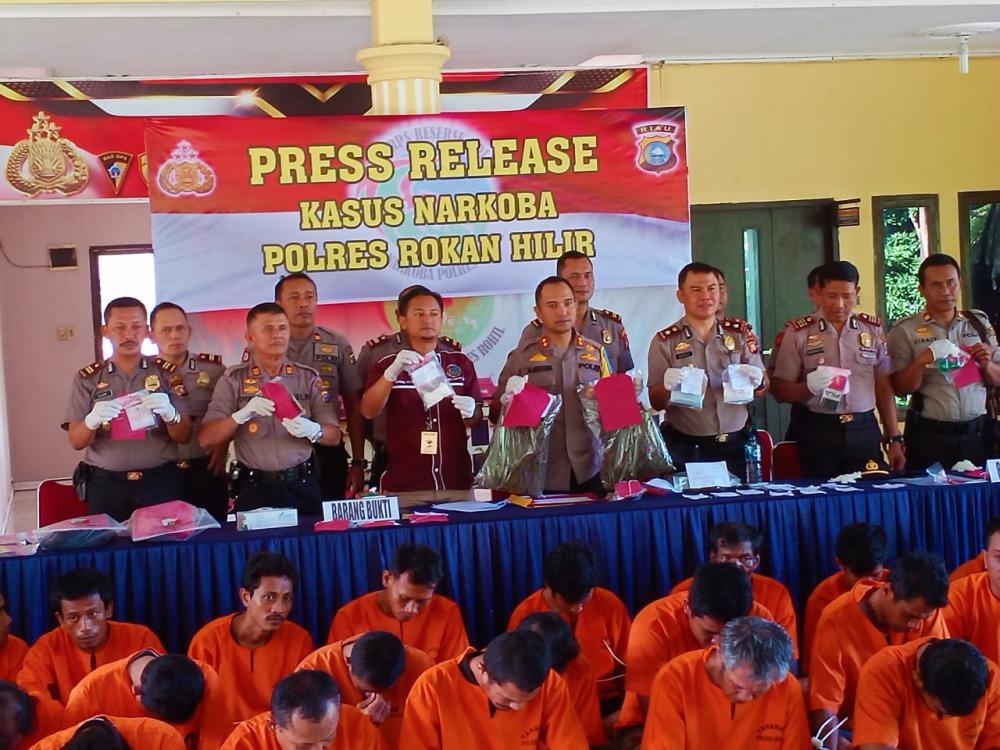 Operasi Antik Muara Takus 2019, Polres Rohil Ungkap 26 Kasus Dengan 36 Tersangka