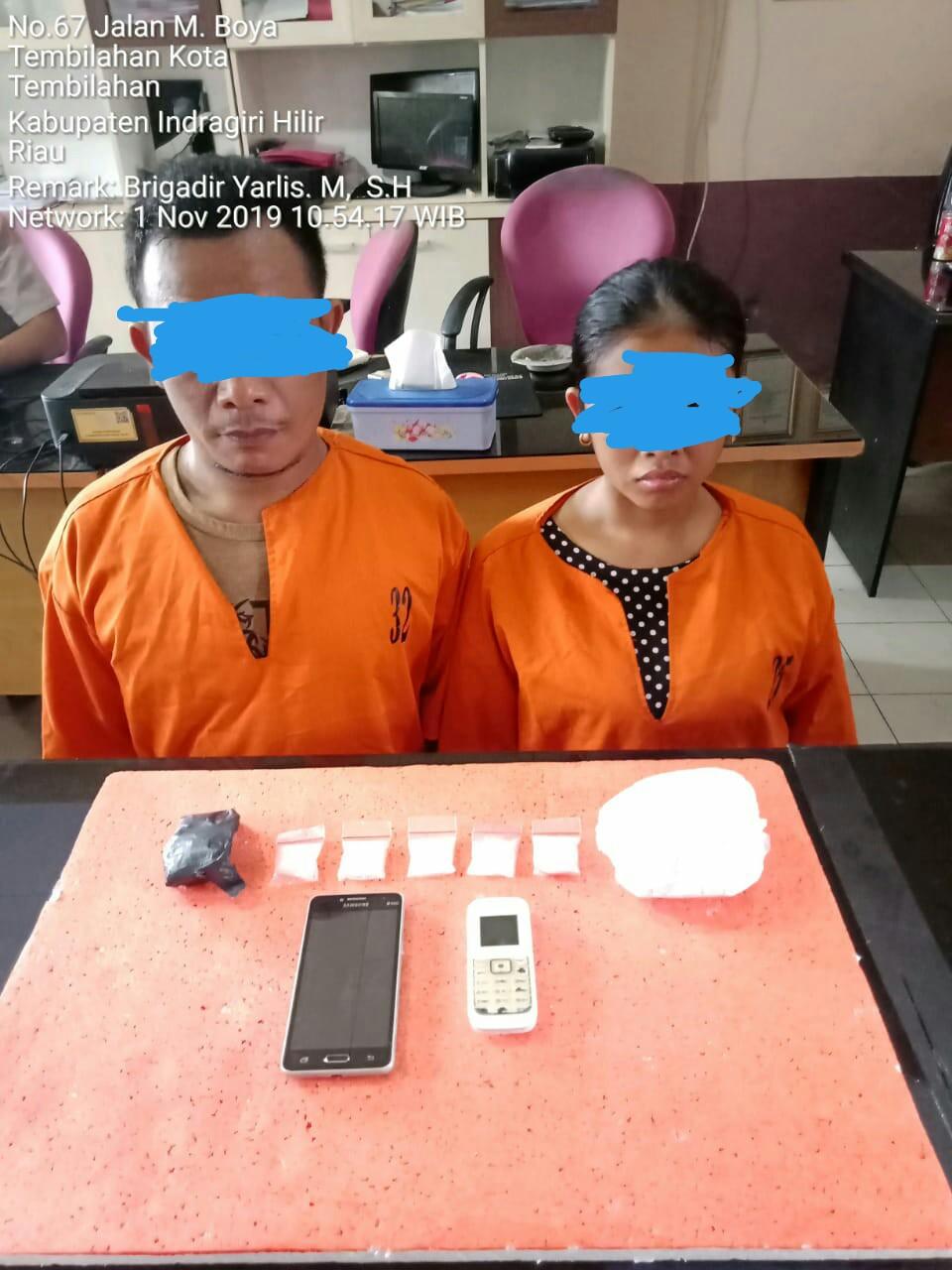 Polres Inhil Mengamankan Dua orang satu Pria satu Perempuan Diduga Tindak Pidana Narkotika