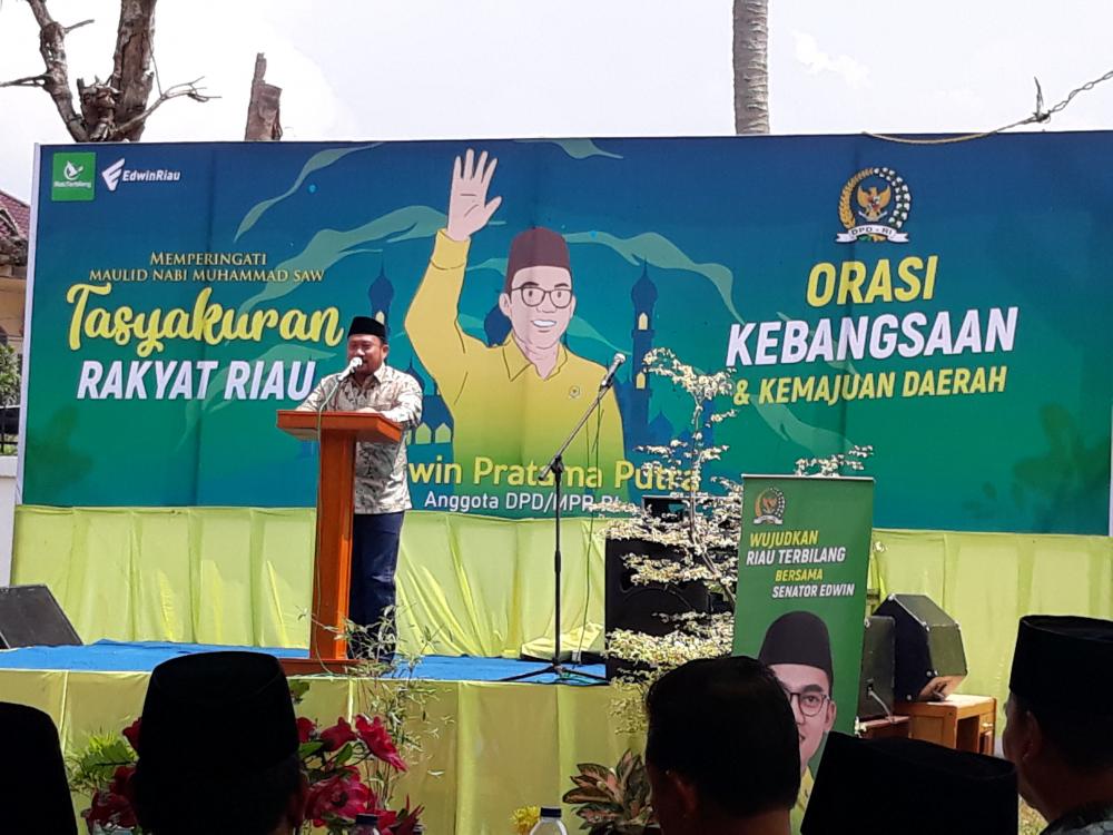 Bupati Kampar Menghadiri Gelar Tasyakuran, Edwin Pratama Putra DPD -RI Bersama Forkopimda Serta Masyarakat 