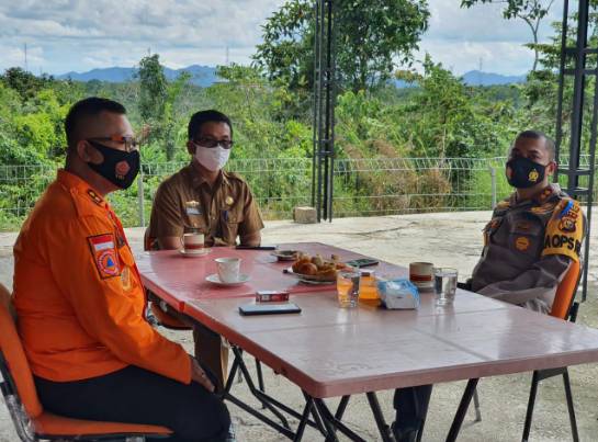 Kapolres Kampar Berkoordinasi dengan BPBD Kampar dalam Penanganan Covid-19 dan Bencana Alam