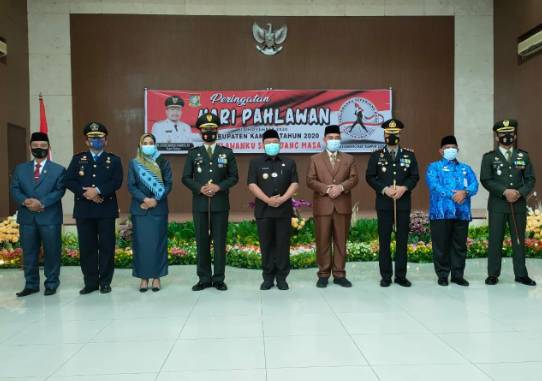 Upacara Hari Pahlawan di Kampar Dilaksanakan Secara Terbatas Mengikuti Protokol Kesehatan