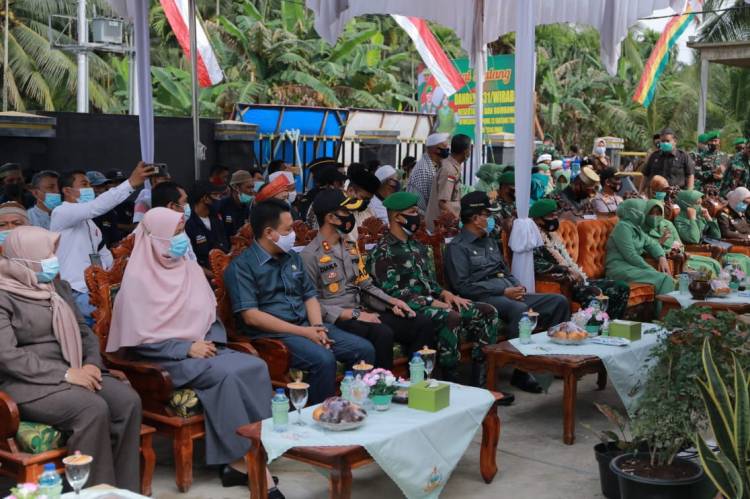 Kapolres Inhil Hadiri Peresmian Kantor Koramil 12/Batang Tuaka Oleh Danrem 031/WB