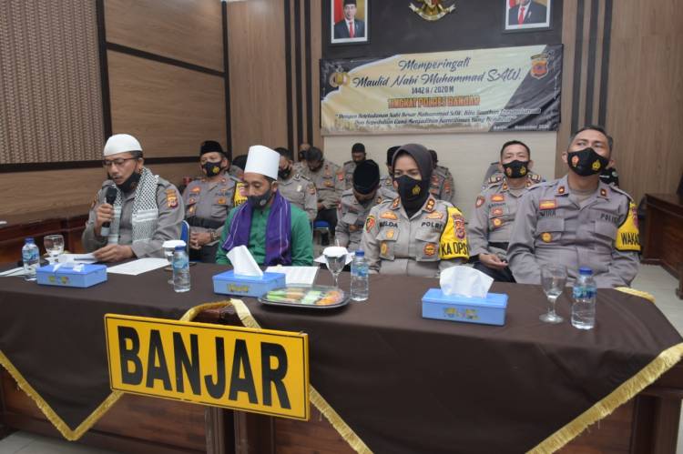 Polres Banjar Peringati Maulid Nabi Muhammad SAW Melalui Virtual Zoom Meeting