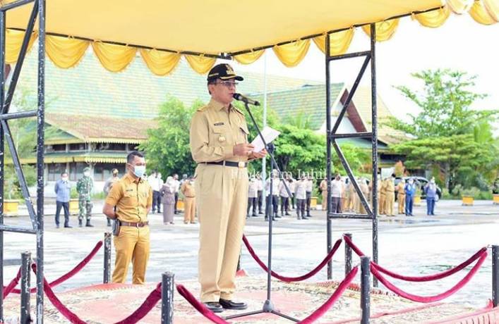 Apel Kesiapan Penanggulangan Bencana di Kabupaten Inhil, Bupati HM.Wardan, Hadapi Bencana Panggilan Kemanusiaan. 