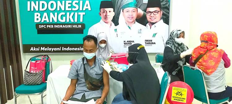 DPC PKB Inhil Gelar Vaksinasi Dosis II Covid-19, Berharap Mayarakat Makin Sadar Pentingnya Vaksin