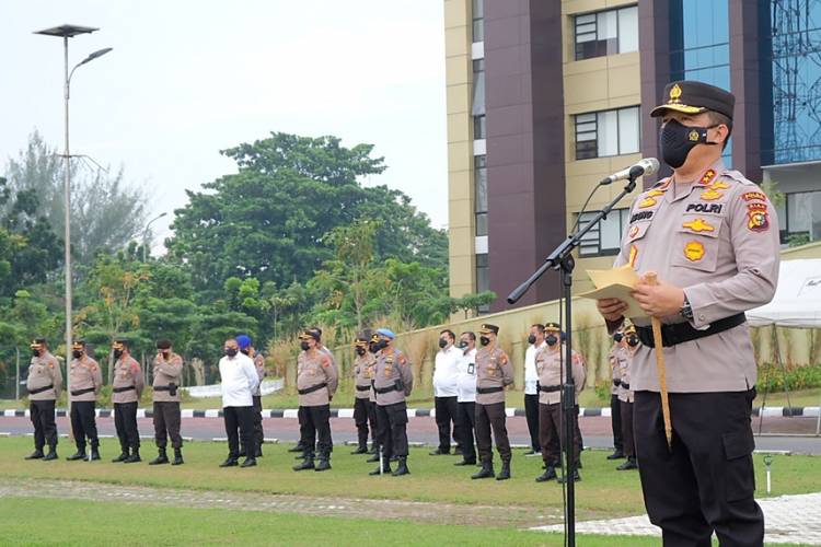 Kapolda Riau Pimpin Gelar Pasukan Operasi Zebra Lancang Kuning 2021