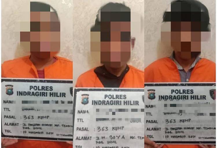 3 Orang Remaja Pria Pelaku Curanmor di Tembilahan  Berhasil Diamankan Satreskrim Polres Inhil