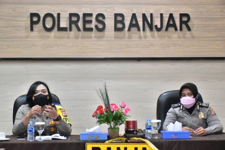 Ini Pesan Kapolres Banjar saat Sampaikan Arahan kepada Personel Polwan