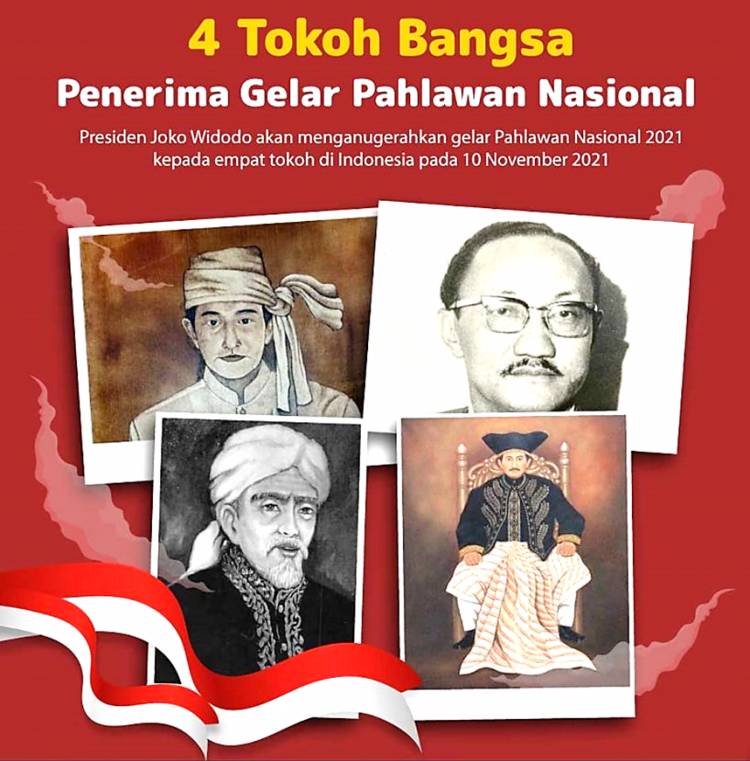 Hari Ini 4 Tokoh Akan Terima Gelar Pahlawan Nasional, Ini Nama dan Daerah Asalnya