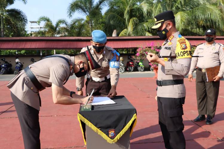 Kapolres Inhil AKBP Dian Setyawan Pimpin Sertijab 3 Orang Pejabat di Lingkungan Polres Inhil
