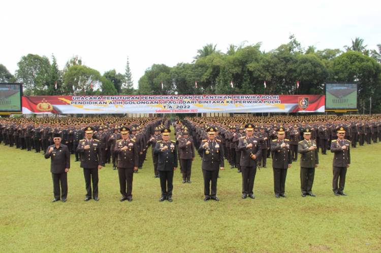 1.252 Bintara Dilantik Menjadi Perwira Polri