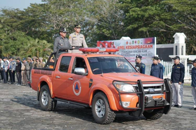Bupati Inhil Pimpin Apel Gelar Pasukan Kesiapsiagaan Penanganan Bencana Alam 