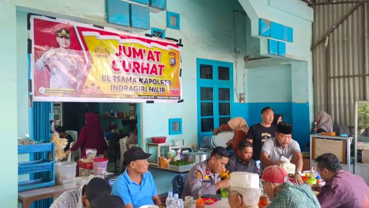 Jumat Curhat, Polres Inhil Ajak Masyarakat Wujudkan Pemilu 2024 Damai