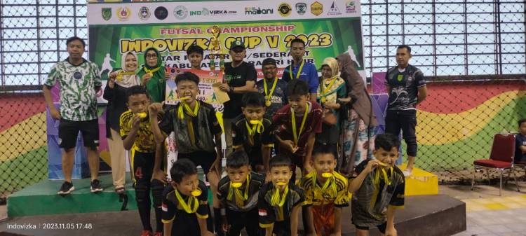 Ketua YIFI Resmi Tutup Indovizka Cup V 2023 Antar Pelajar SD/Sederajat se-Inhil