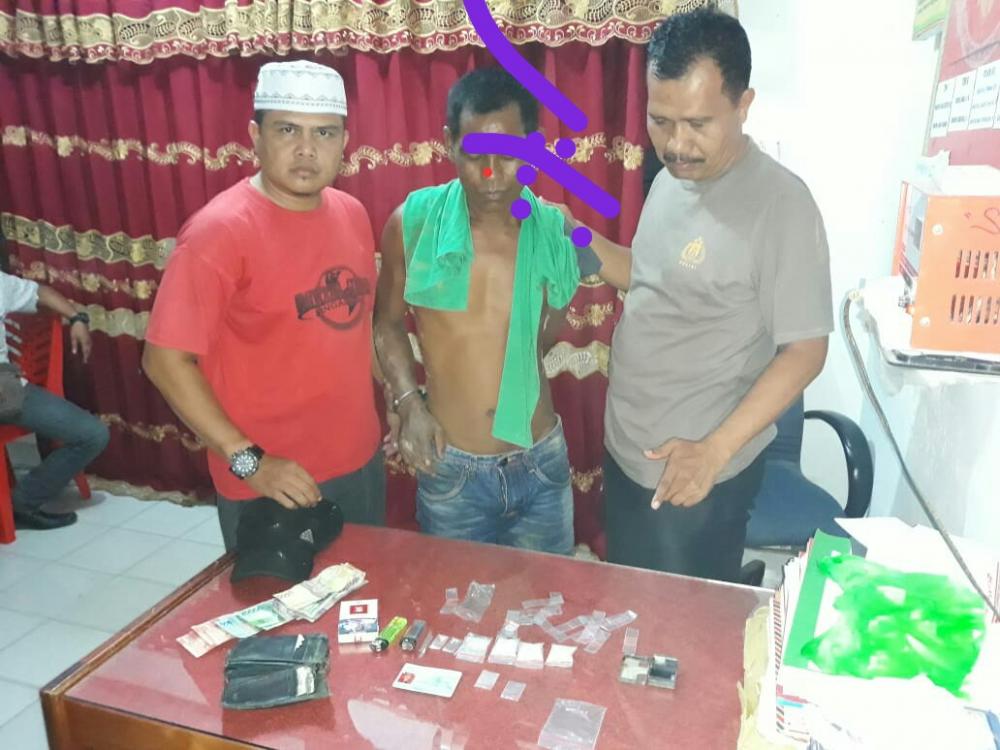 Bandar Shabu Berusaha Kabur Ke Hutan, Diringkus Polsek Kampar Kiri 