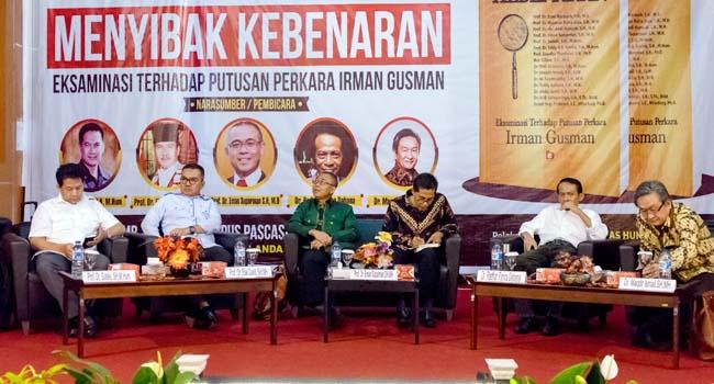 Bedah Buku di Unand, Seharusnya Irman Gusman Divonis Bebas