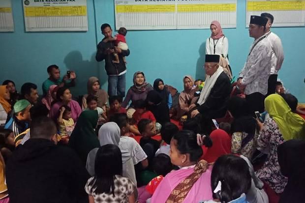 Kepada Pengungsi Tsunami, KH Ma'ruf: Jangan Marah Sama Allah
